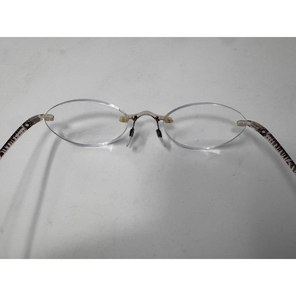 Silhouette SPX 1520 Pink Brown Rimless Eyeglass Frames 50-21-135 Austria Made